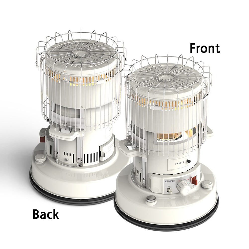 With Molly Paceco CAMP-28 Kerosene Oil Heater Glass Burner Winter Outdoor Camping + +Stove Bag Set ivory 7 liters