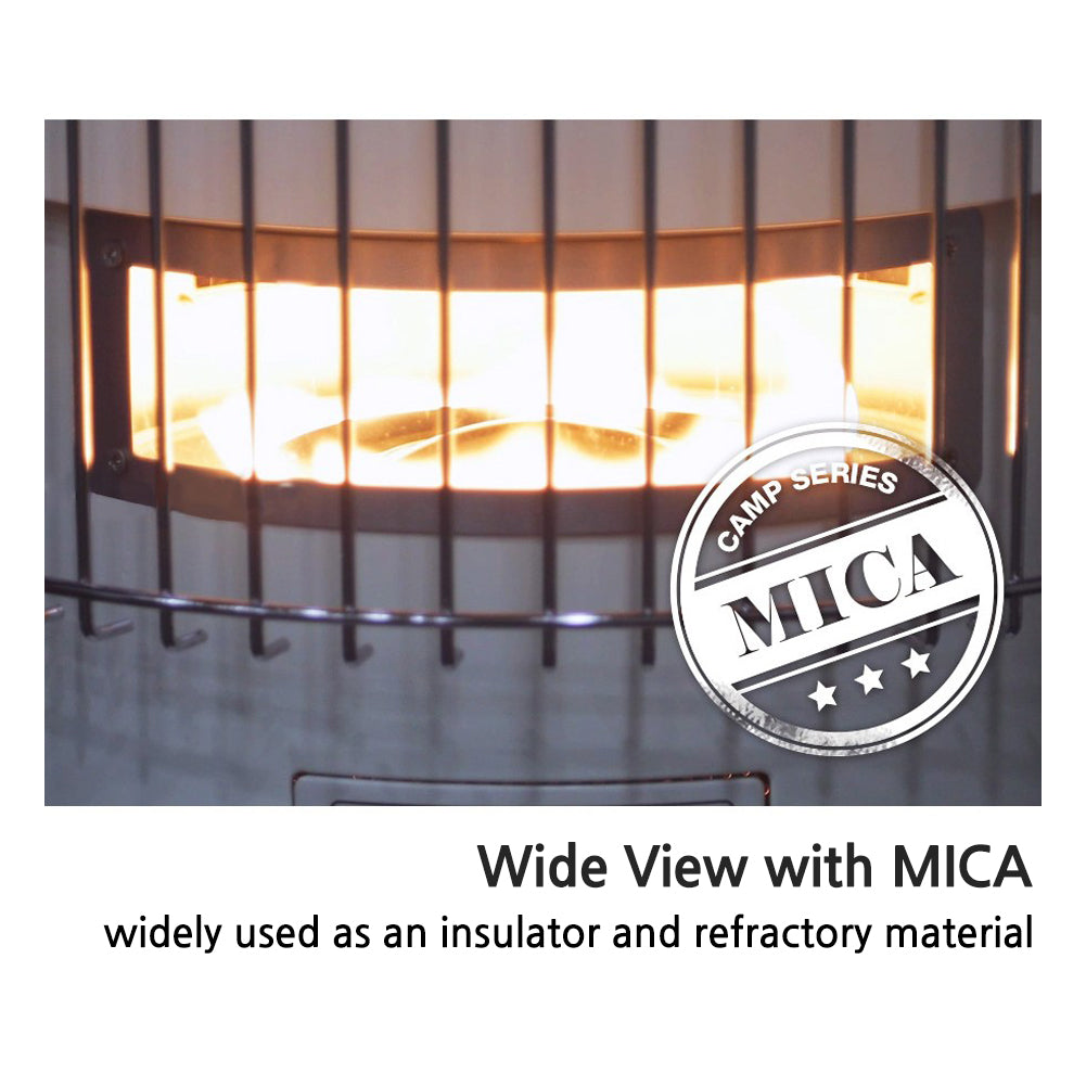 With Molly Paceco CAMP-28 Kerosene Oil Heater Glass Burner Winter Outdoor Camping + +Stove Bag Set ivory 7 liters