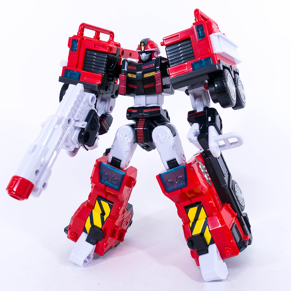 Metal Card Bot Phoenix Fire Two Transformation Robot Vehicle Mode 7.8(W) x 4(D) x 8.3(H) inch