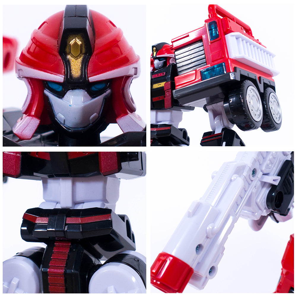 Metal Card Bot Phoenix Fire Two Transformation Robot Vehicle Mode 7.8(W) x 4(D) x 8.3(H) inch