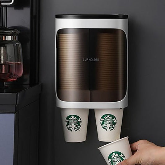 Paper cup holder Dispenser Wall Mount Disposable Small Cups for Home Office Gym 4.3 x 7 x 9.4 inch