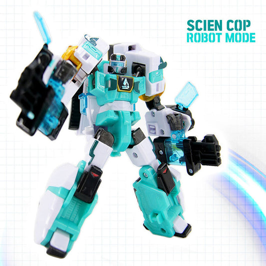With Molly Mini Force Season 6 Scion Cop Robot Toyrobot mode and face Mode 7.8x4x10.2in