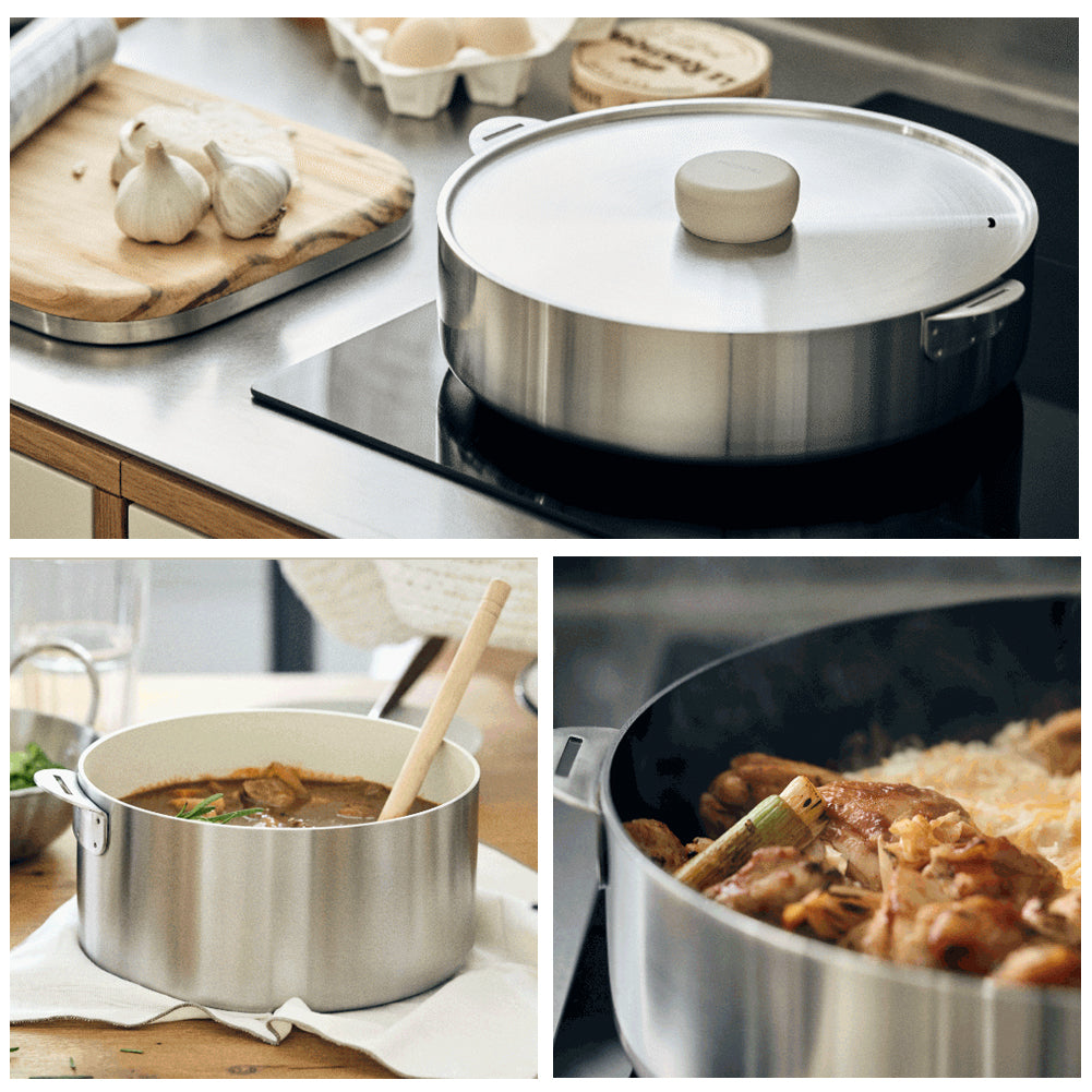 Modori stainless steel Cookware Set of 7P with magic handle