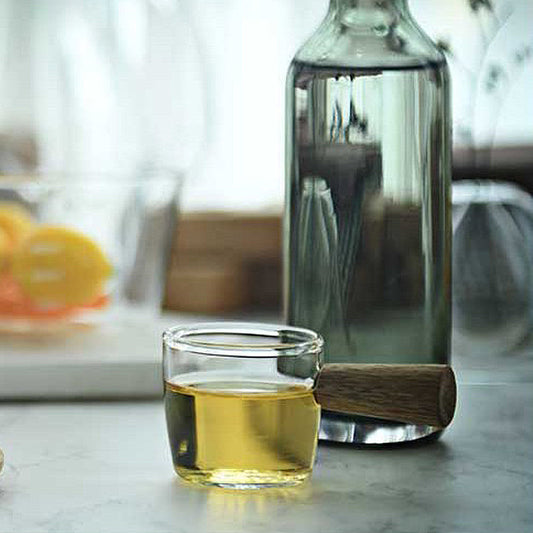 With Molly Multipurpose Heat-resistant glass wood handle drinking glass 4P set