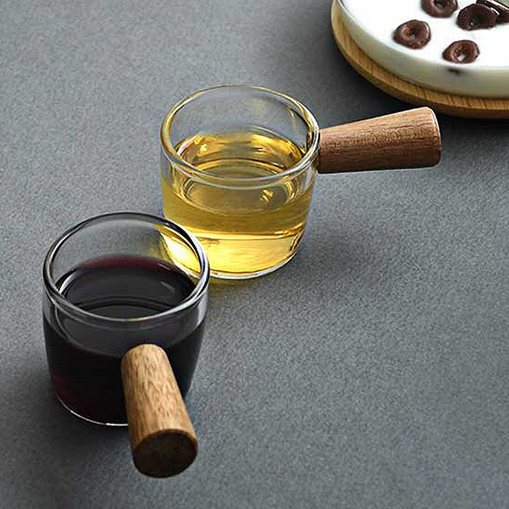 With Molly Multipurpose Heat-resistant glass wood handle drinking glass 4P set