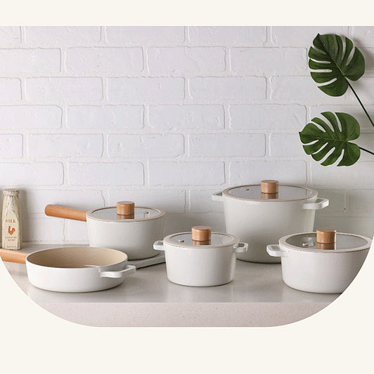 With Molly TORI Non-Stick ceramic coating Pot and pan with lid Cookware Set of 5P