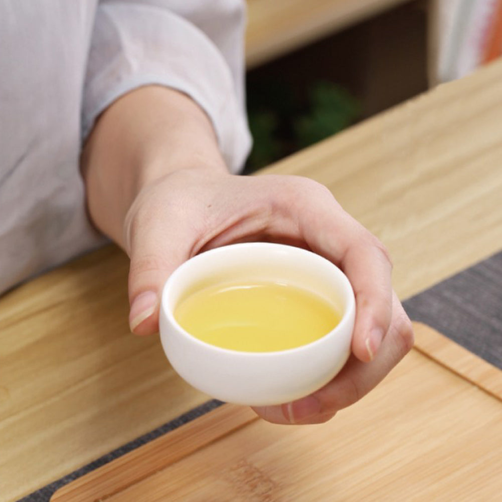 With Molly Portable Camping Tea Set  kettle 1p, tea cup 2p wooden tray storage bag  8.3(W)x5.7(D)x3.8(H)in