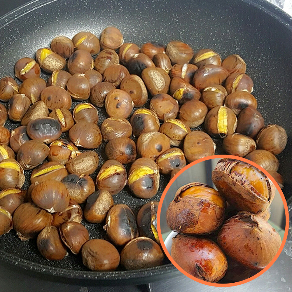 With Molly Yosul Direct Fire Grill Pan for Grilling steakm, Hot Pot cooking,Pan cooking Roasted Sweet Postatoes Red 11.8"