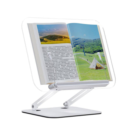 With Molly Transparent reading table height and angle adjustabl bookstand 13.4(W)x9.3(D)inch