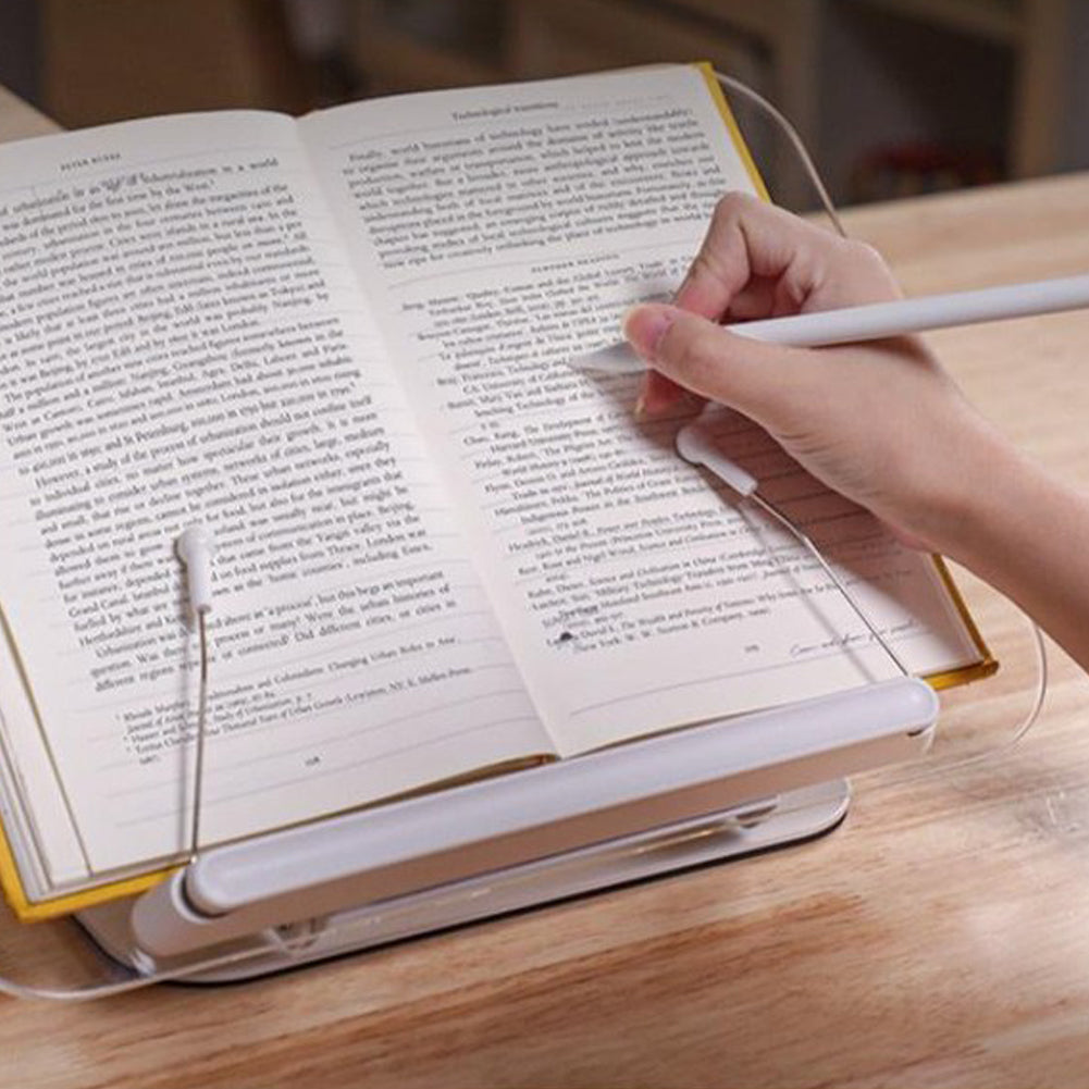 With Molly Transparent reading table height and angle adjustabl bookstand 13.4(W)x9.3(D)inch