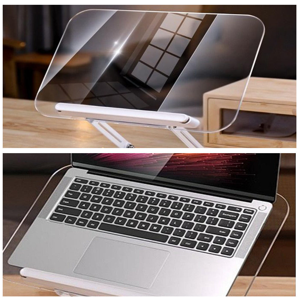 With Molly Transparent reading table height and angle adjustabl bookstand 13.4(W)x9.3(D)inch