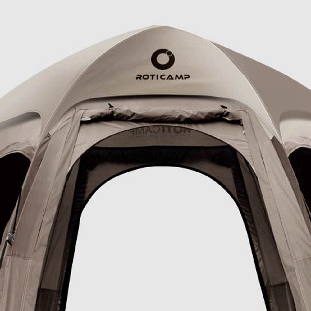 With Molly Roti Camp Hexagon One Touch Tent with Instant Setup in 5 Seconds for 4-5 People tan 106(W)x87(D)x65(H)inch