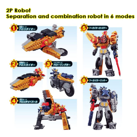 Zenkaiser  DX Tookai King Tookai Riki and Tookai Sword Set Power Rangers 2P Robot Separation and combination robot in 6 modes