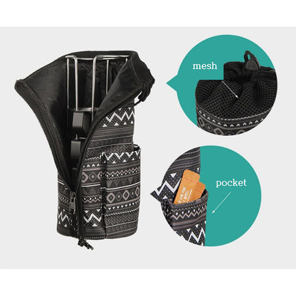 KM Camping stainless steel Cup 300ml Ultralight Water Tea Coffee Mug 5P Set with Pouch  Portable Foldable Handle Backpacking Hiking Picnic Outdoor Black