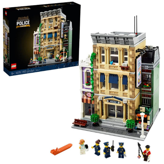 [Genuine Lego] LEGO Police Station 10278 Building Kit; A Highly Detailed Displayable Model for Adults, New 2021 (2,923 Pieces)