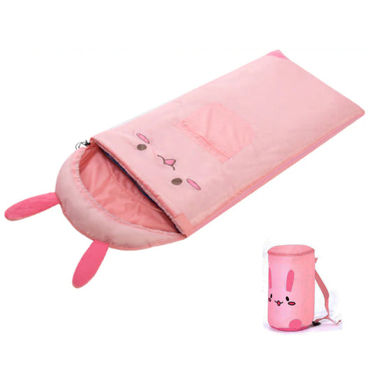 Rabbit Shape Kids Sleeping bag with storage bag 12.6" x7.9"
