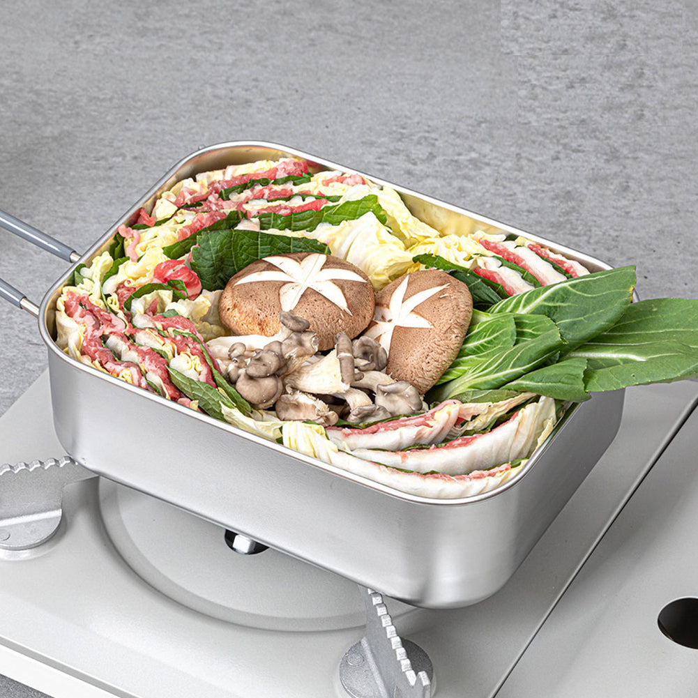 With Molly Camping  multi-purpose set that can be used as a pot, cutting board, or food storage box 2P 7.3 x 5.5 x 2.6 inches