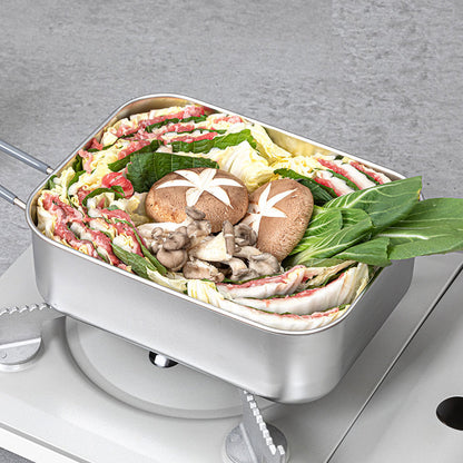With Molly Camping  multi-purpose set that can be used as a pot, cutting board, or food storage box 2P 7.3 x 5.5 x 2.6 inches