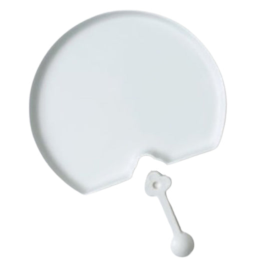 With Molly SBG Handmade Artisan Fan Shaped Plate Set Dish + Fork/Chopstick Rest  glossy  8.2x6.8x0.7inch