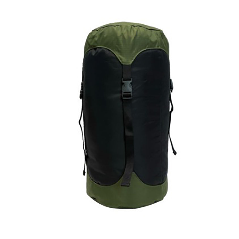 Camping sleeping bag compression pack 12L hard and durable 4 straps 1/2 compression  5.9x15.7 inch