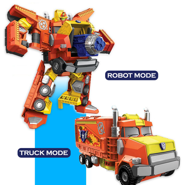 With Molly Hello Carbot Megabold Transformer robot and truck bi-directional transformation 12(W)x6.9(W)x11.6(D)inch