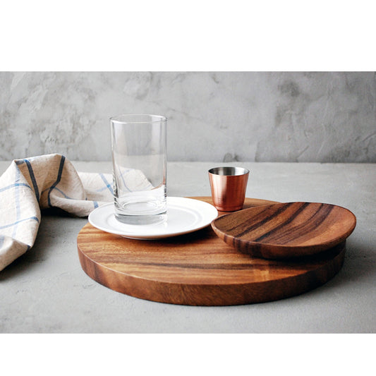 Natural Round Wood Chopping Board Diameter 33cm(13in) Height 2.2cm (0.87in)