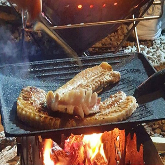 Powerful quadruple nonstick marble coating  Shove Grill Aluminium Pan 21x13.5x3.9inch