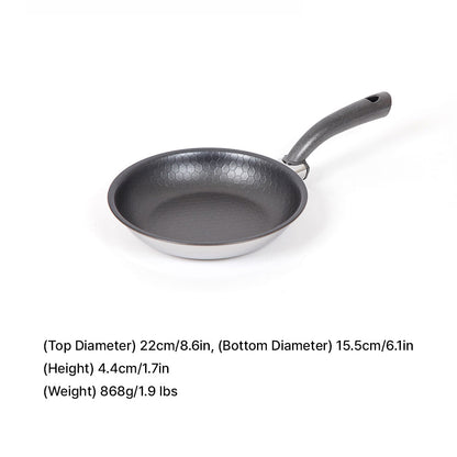 With Molly Exclipse  5 Ply Stainless  Bakelite PTFE Resin Coating Non Stick Frying Pan set 3P