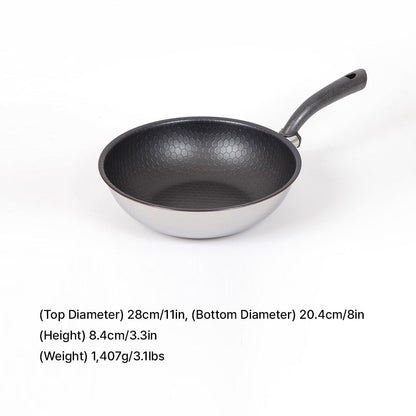 With Molly Exclipse  5 Ply Stainless  Bakelite PTFE Resin Coating Non Stick Frying Pan set 3P