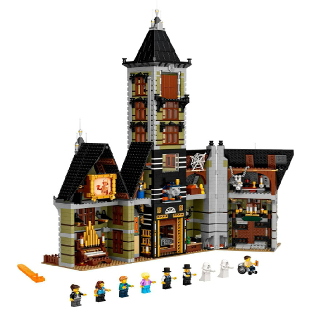 [Genuine Lego] LEGO Icons Haunted House Building Set, Creative Craft for Adults and Family, Haunted House DIY Project to Build Together, Includes 10 Minifigures, 10273