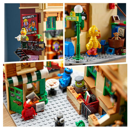 [Genuine Lego] LEGO Ideas 123 Sesame Street 21324 Building Kit; Awesome Build-and-Display Model for Adults Featuring Elmo, Cookie Monster, Oscar The Grouch, Bert, Ernie and Big Bird, New 2021 (1,367 Pieces)