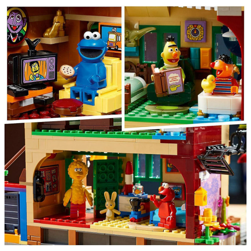 [Genuine Lego] LEGO Ideas 123 Sesame Street 21324 Building Kit; Awesome Build-and-Display Model for Adults Featuring Elmo, Cookie Monster, Oscar The Grouch, Bert, Ernie and Big Bird, New 2021 (1,367 Pieces)