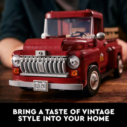 [Genuine Lego] LEGO Icons Pickup Truck 10290 Building Set for Adults, Vintage 1950s Model with Seasonal Display Accessories, Creative Activity, Collector's Gift Idea (1677 Pieces)