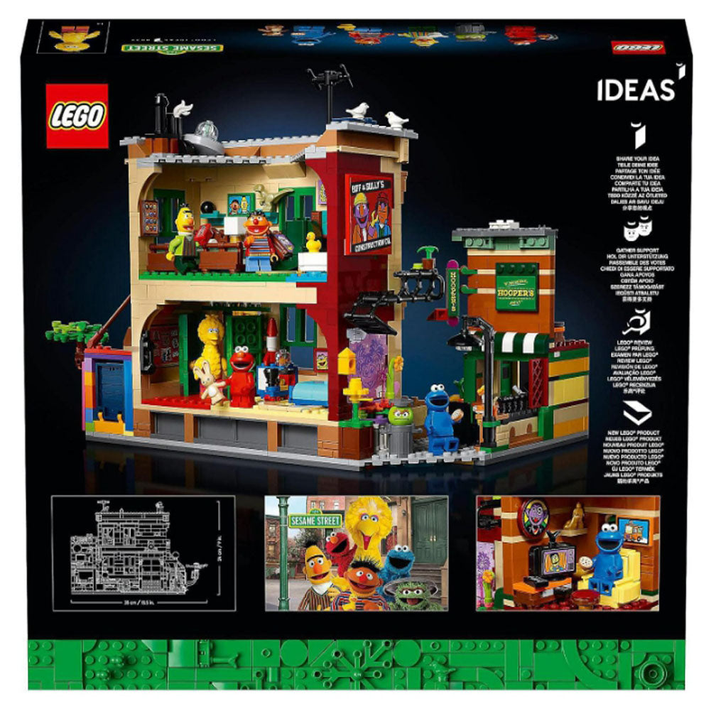 [Genuine Lego] LEGO Ideas 123 Sesame Street 21324 Building Kit; Awesome Build-and-Display Model for Adults Featuring Elmo, Cookie Monster, Oscar The Grouch, Bert, Ernie and Big Bird, New 2021 (1,367 Pieces)
