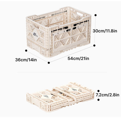 Multipurpose use of space 48 liter open folding box hand cart 2-stage SET folding shopping wagon white Maximum Load 440lbs