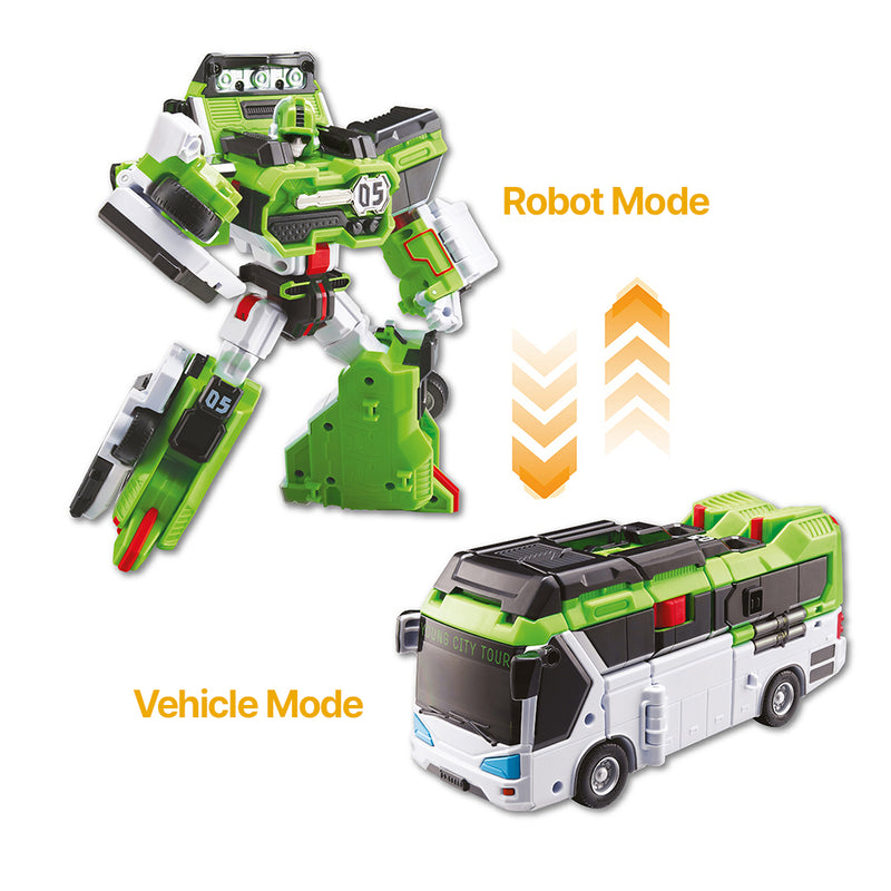 With Molly Big Boss 2 Mode Bus Transformation Robot Transformation Robot Toy 8.7(W) x 4.3(D) x 11(H) inches