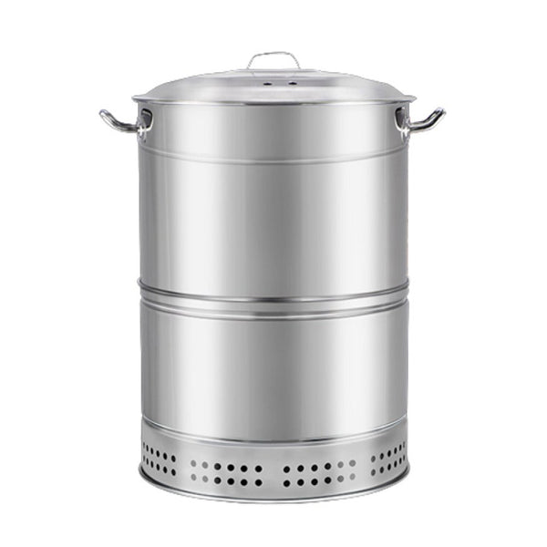 With Molly Outdoor jar stainless steel smoker grill  with  barbecue skewer holders large-capacity (Diameter)15.8x(H)23.6cinch