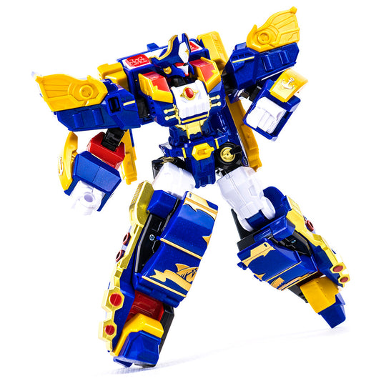 With Molly Metal Card Bot Black Hook Robot Mode Vehicle (Ship) Mode Transformation Robot  7.8x5.3x10.2in