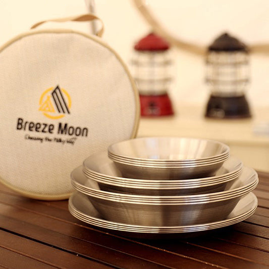 With Molly  WM23 Camping cooking utensils 10p + camping tableware 17P with exclusive bag