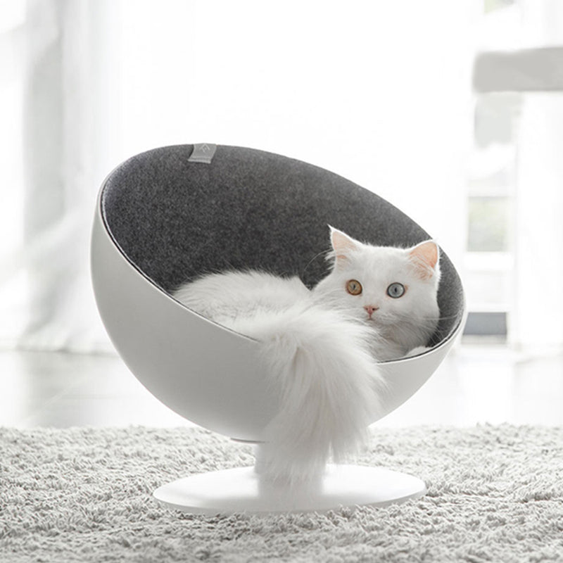 With Molly luxury cat chair 360°e rotating chair comfortable and comfortable cat house bed modern sense 16x15x14.6inch 4lbs White