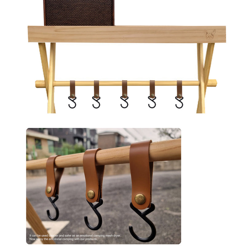 With Molly Camping portable Wood  Shelf and  hanger with storage bag 27(W)x8(D)x31(H)inch