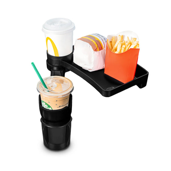 With Molly Cup Mable product that combines a car cup holder and tray