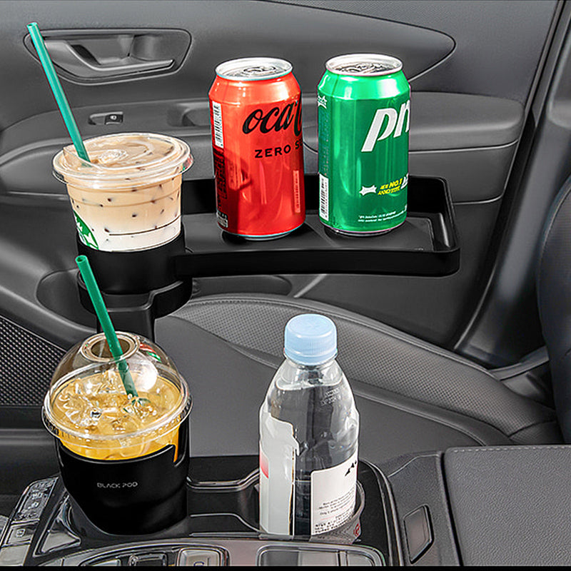 With Molly Cup Mable product that combines a car cup holder and tray