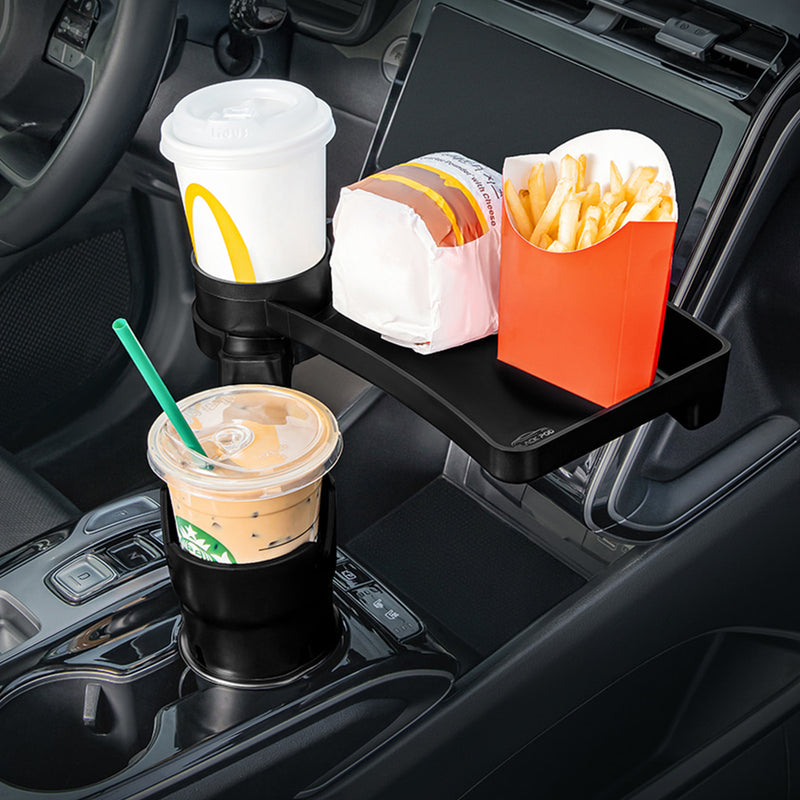 With Molly Cup Mable product that combines a car cup holder and tray