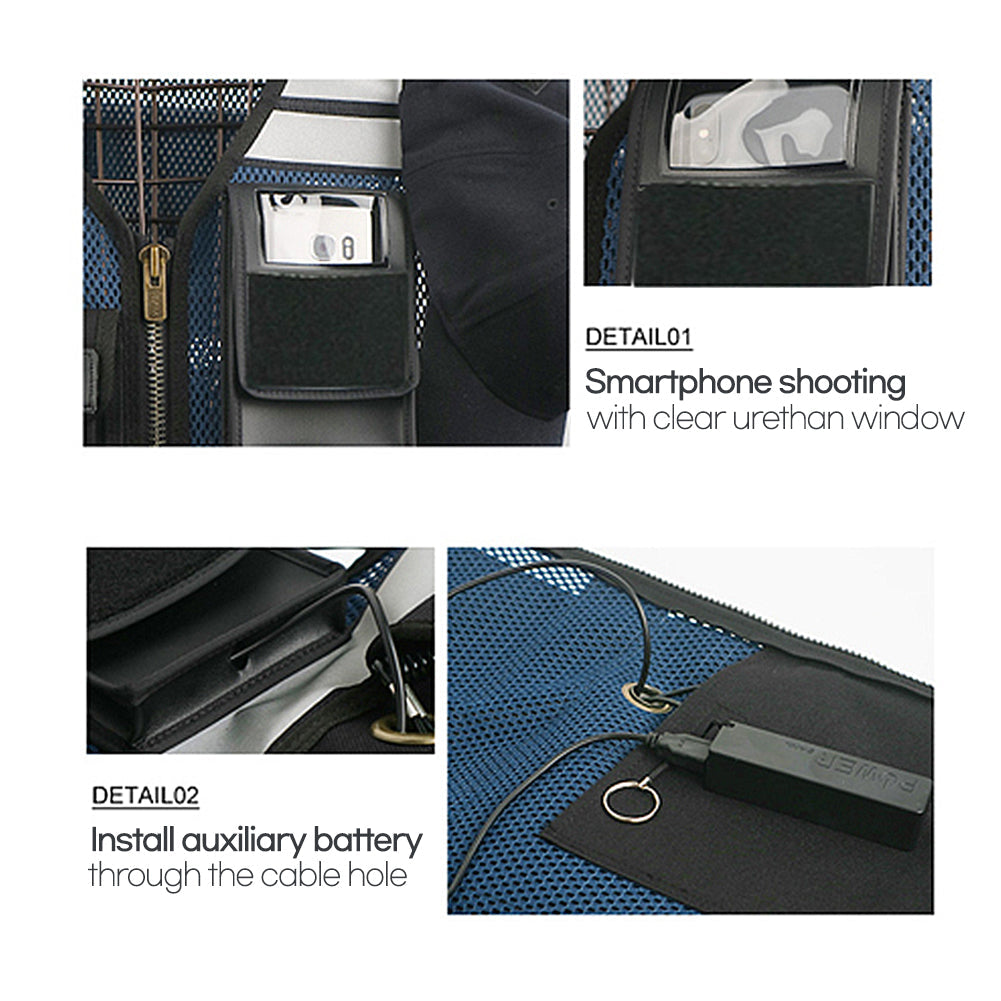 DP-102X Multi-purpose vest made of light, thin and strong fabric Navy