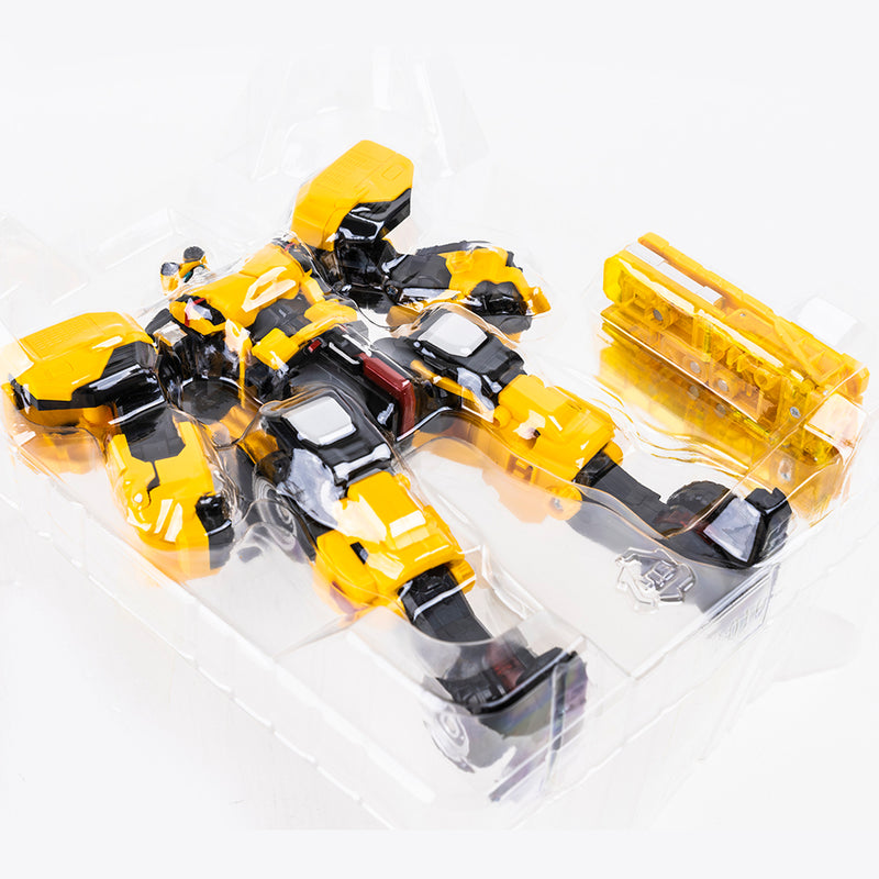 Metal Cardbot Dexter Two Transformation Robot Vehicle Mode, Yellow 7.5(W) x 5(D) x 9(H) inch