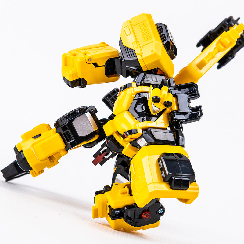 Metal Cardbot Dexter Two Transformation Robot Vehicle Mode, Yellow 7.5(W) x 5(D) x 9(H) inch