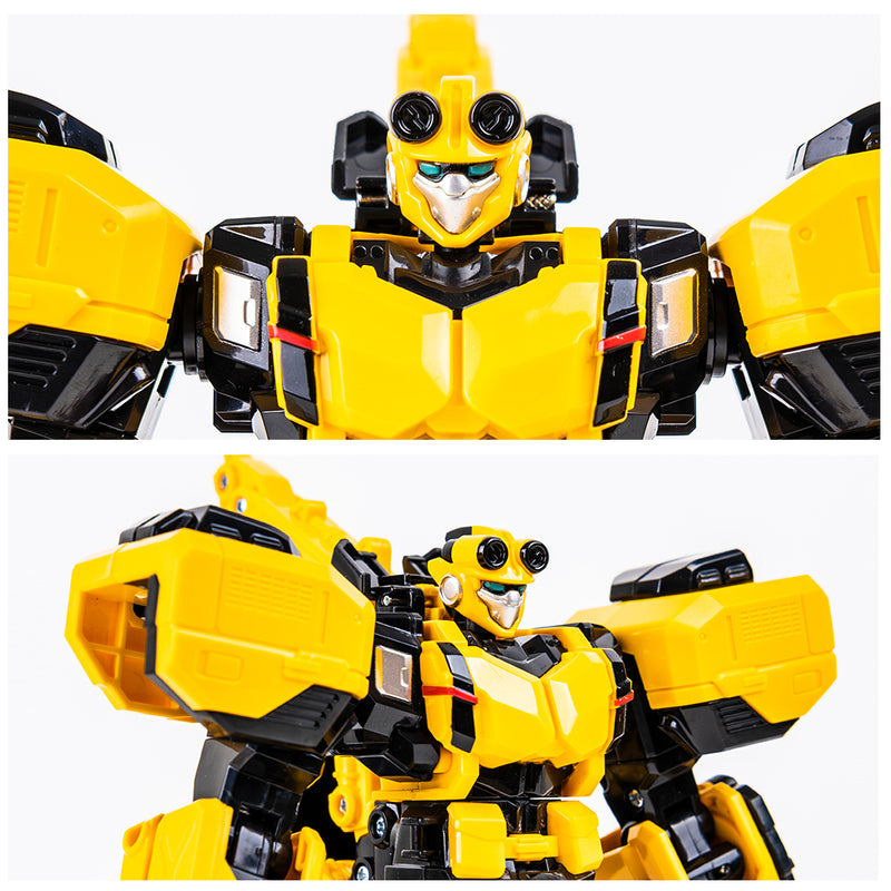 Metal Cardbot Dexter Two Transformation Robot Vehicle Mode, Yellow 7.5(W) x 5(D) x 9(H) inch