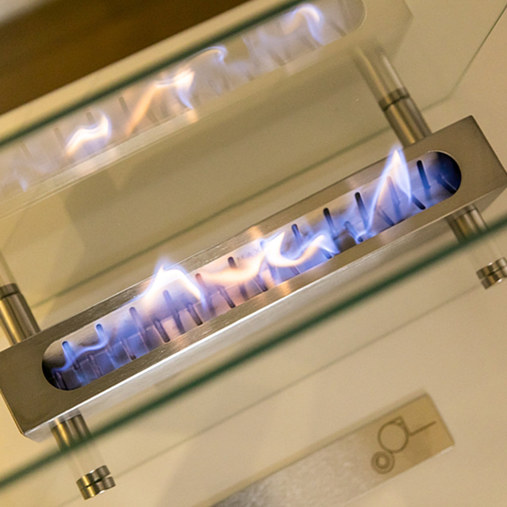 With Molly Camping Emotional Stove Ethanol Burning Stove  both indoor and outdoor use 13.7(W)x4.7(D)x11(H)inch