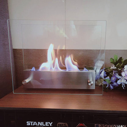 With Molly Camping Emotional Stove Ethanol Burning Stove  both indoor and outdoor use 13.7(W)x4.7(D)x11(H)inch